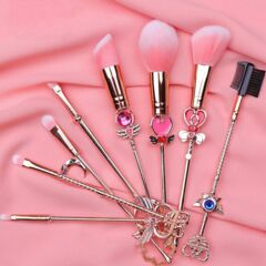 Rose Gold Anime Sailor Moon Cosmetic Makeup Brushes set